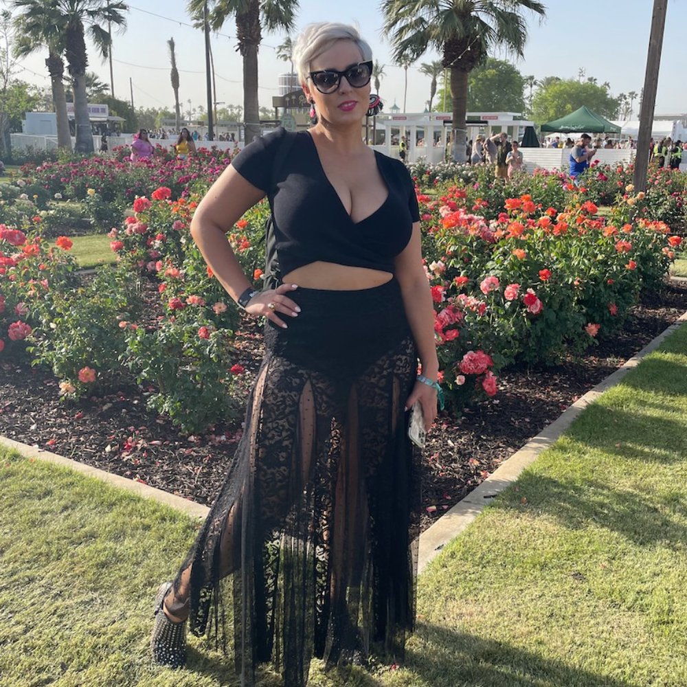 Free People -Black Lace Sheer Maxi Skirt
